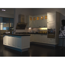Russia Most Popular Classic Antique White Wood Kitchen Cabinet